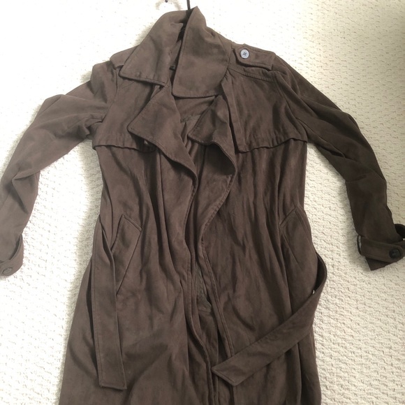Zara suede trench coat. - Picture 2 of 3